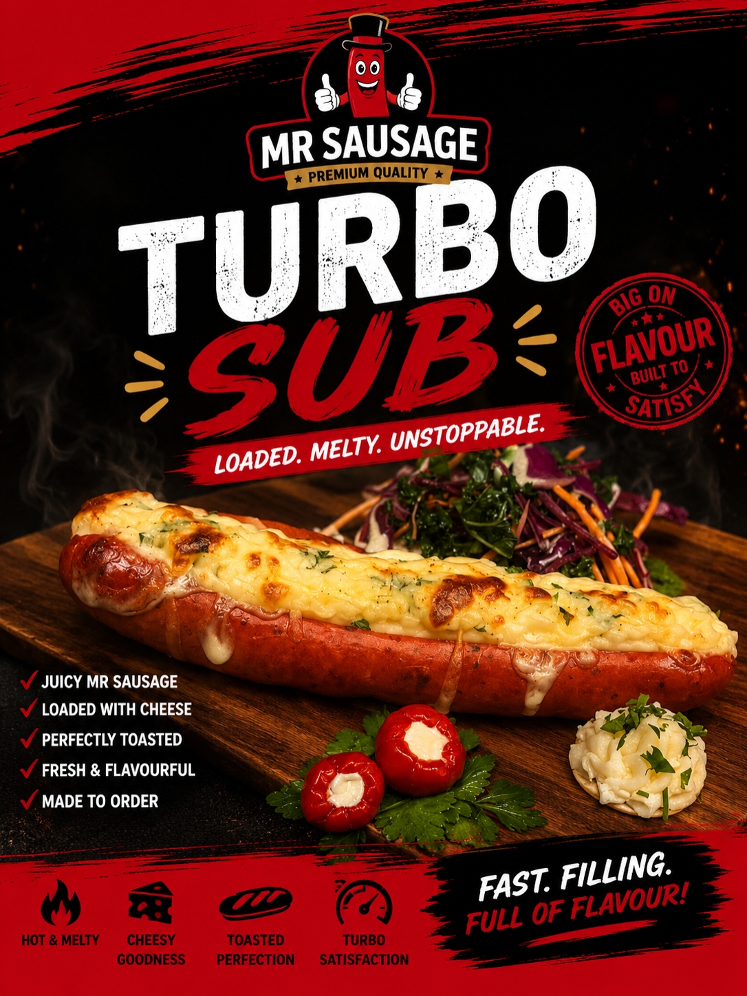 I. Turbo Sub 6 pack - $22.00