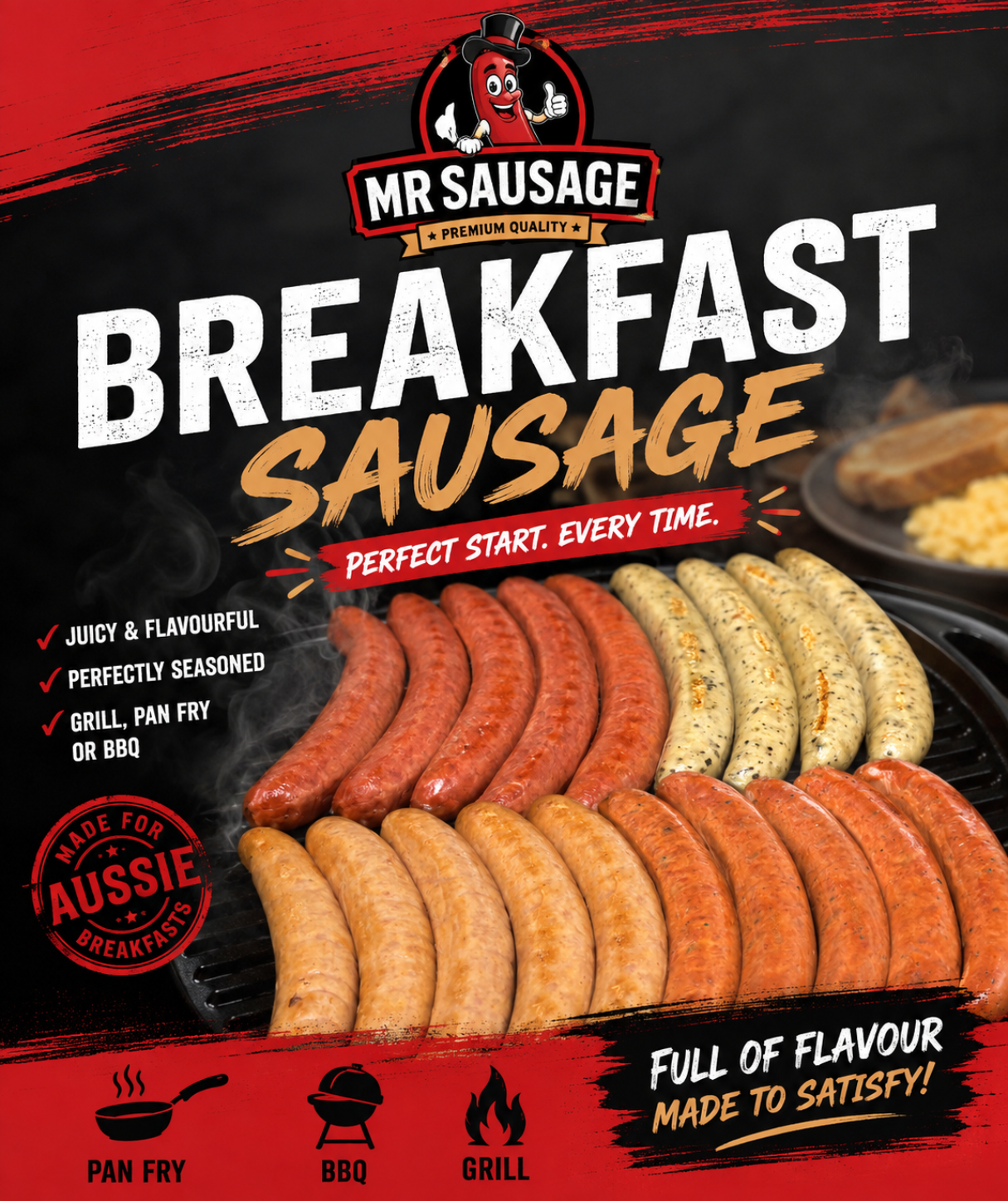 I. Breakfast Sausage  1kg pack - $17.00
